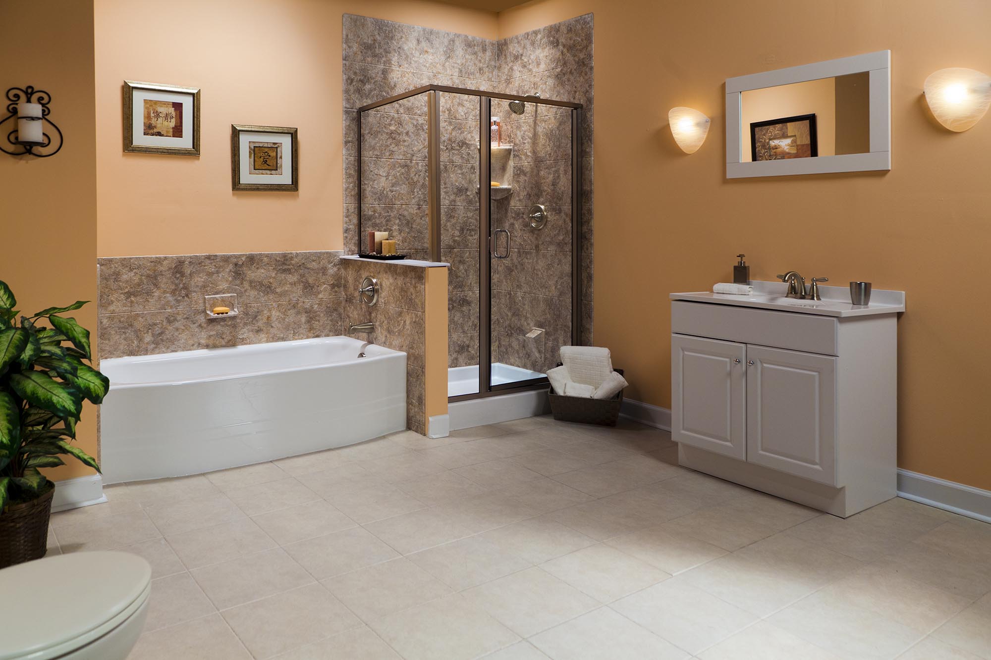 present bath and shower bath remodeling colorado springs by ThriveStar Renvoations